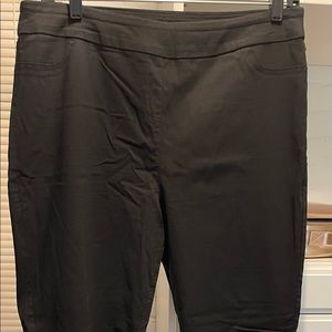 Soft Surroundings XL black pull-on elastic waist pants